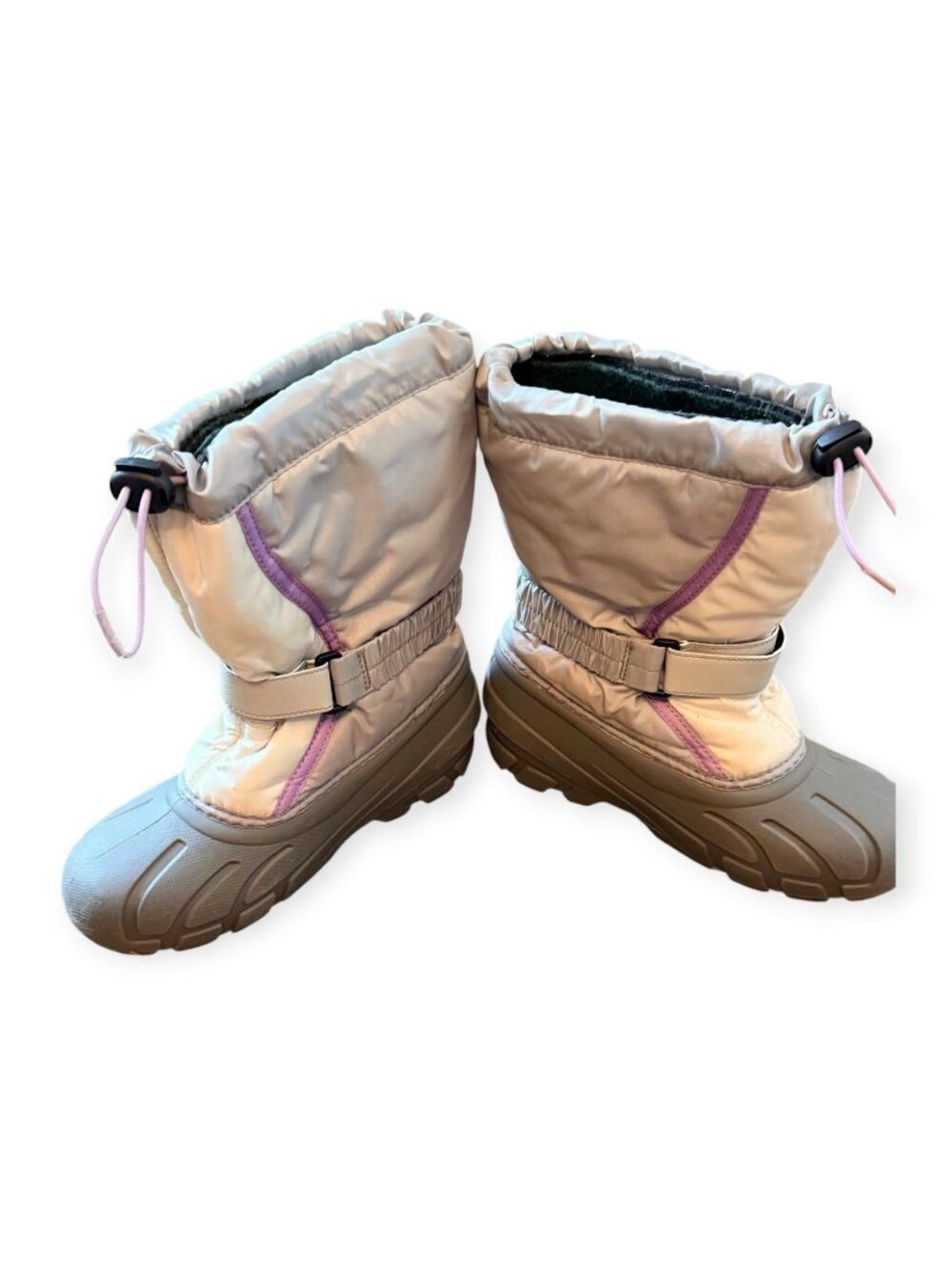 Sorel Insulated, Warm Kids Grey and Purple Snow Boots Size 4